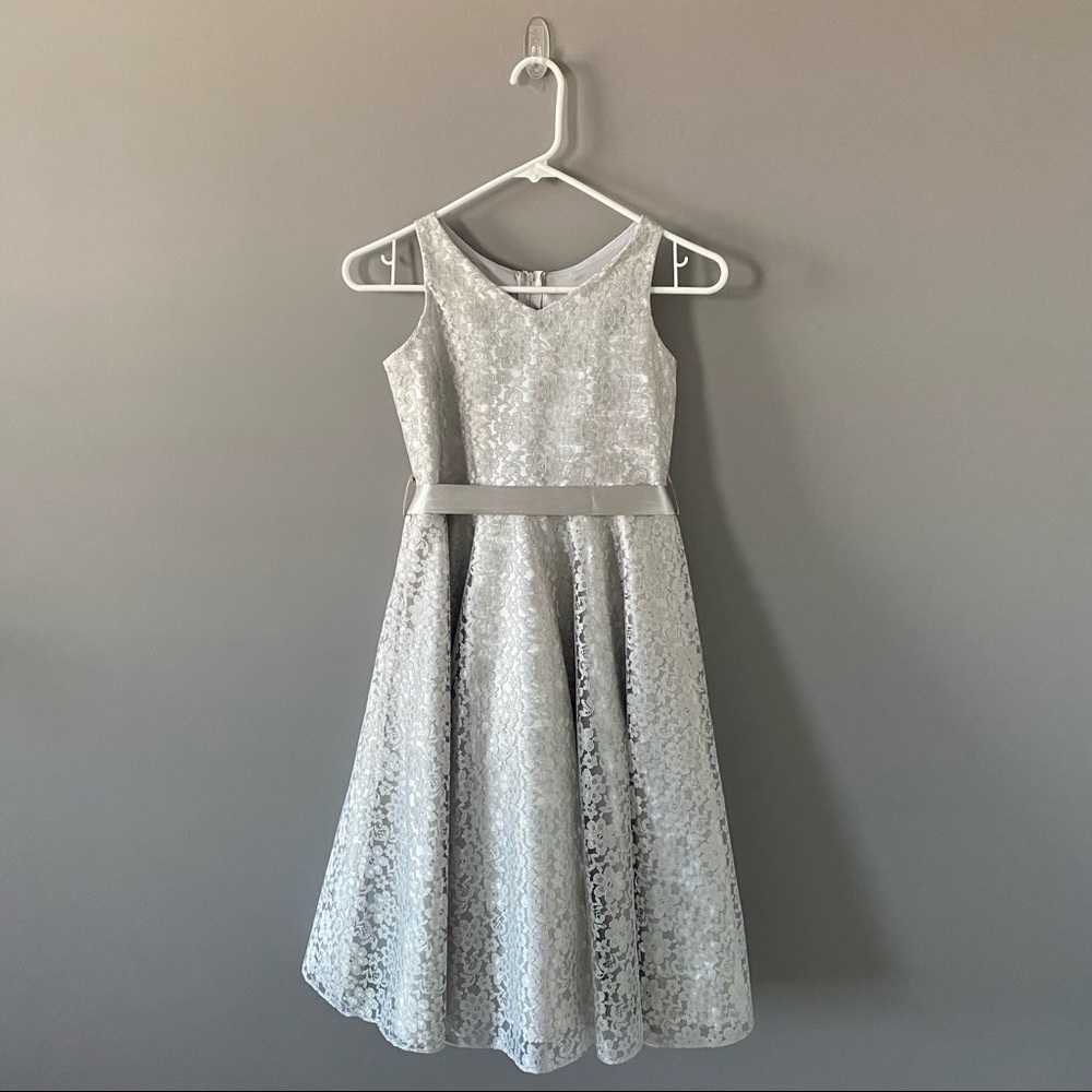 Good Girl Formal Lace Dress With Satin Tie